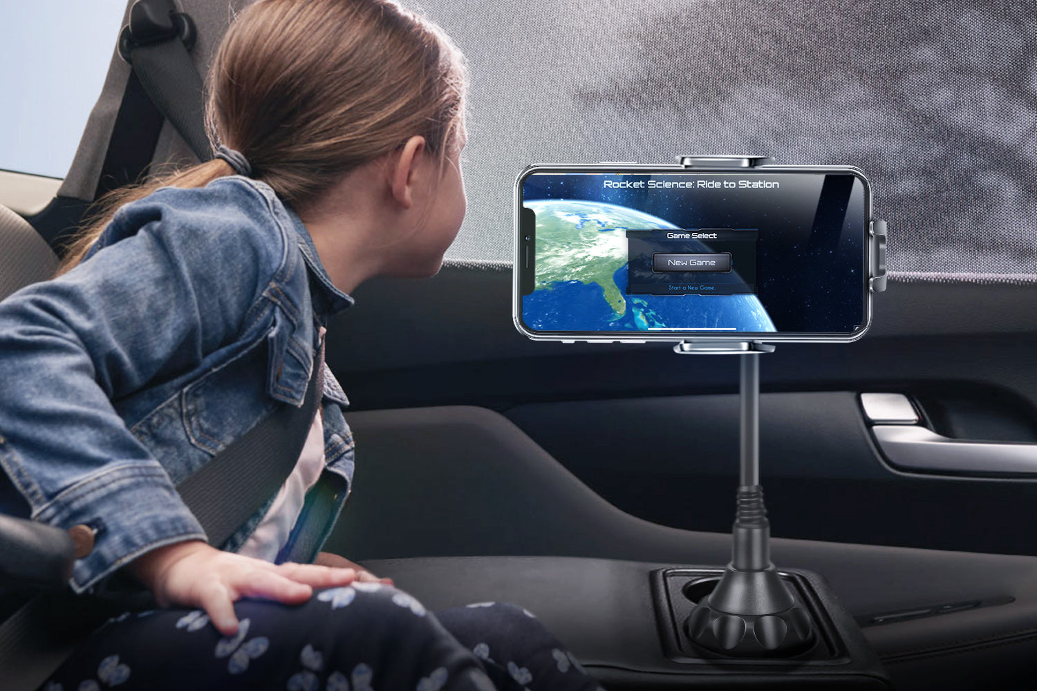 NASA new game in TOPGO Cup Holder Phone Mount