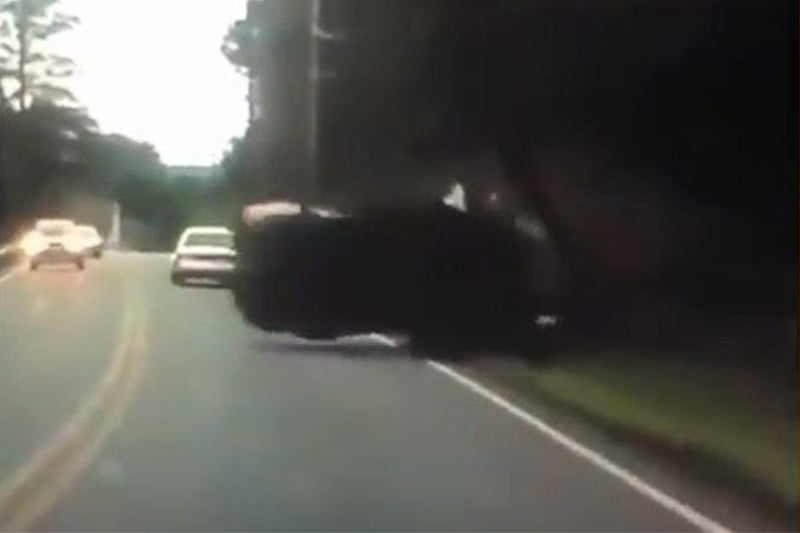 car accident on a road