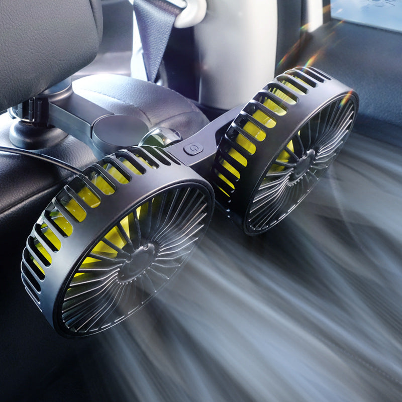 Ventilatori per veicoli rotabili a 360° per bambini Testa regolabile a 90° 5 lame Potente Sentire la brezza Ventilazione silenziosa
