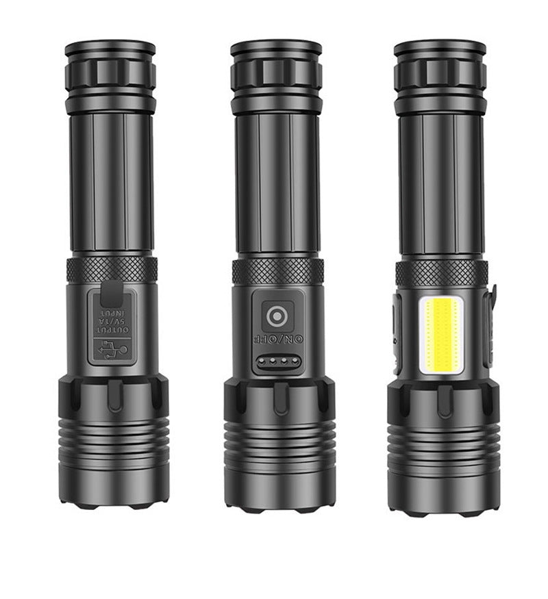 LED-Taschenlampen für den Außenbereich, hohe Lumen, zoombar, wasserdicht, einstellbare Helligkeit Taschenlampe