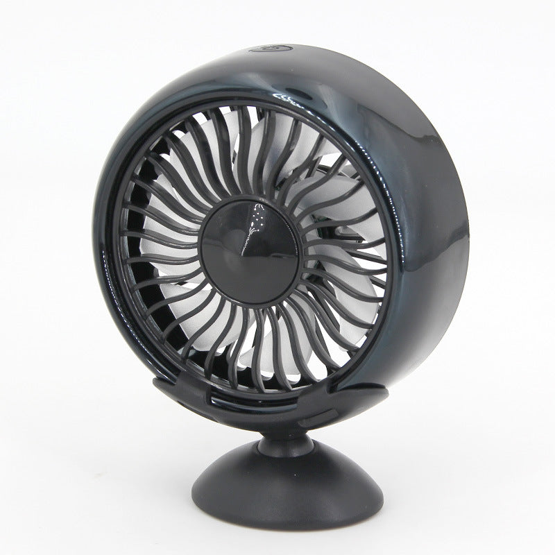 Mini Fan USB Fan for Dashboard and air vent 5 blades USB charge fan colorful light 360° rotation