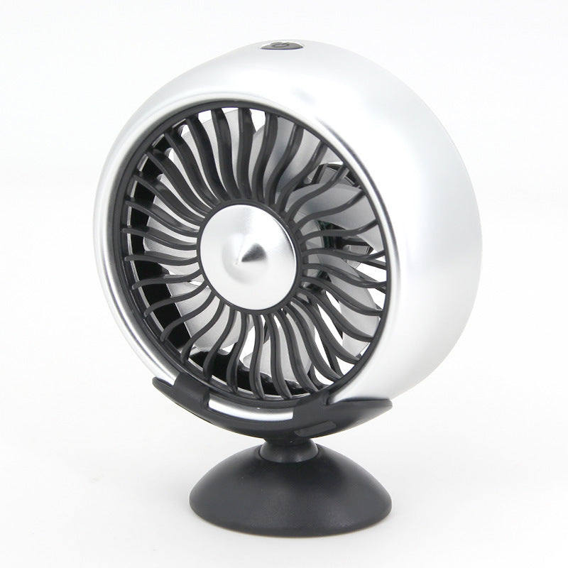 Mini Fan USB Fan for Dashboard and air vent 5 blades USB charge fan colorful light 360° rotation