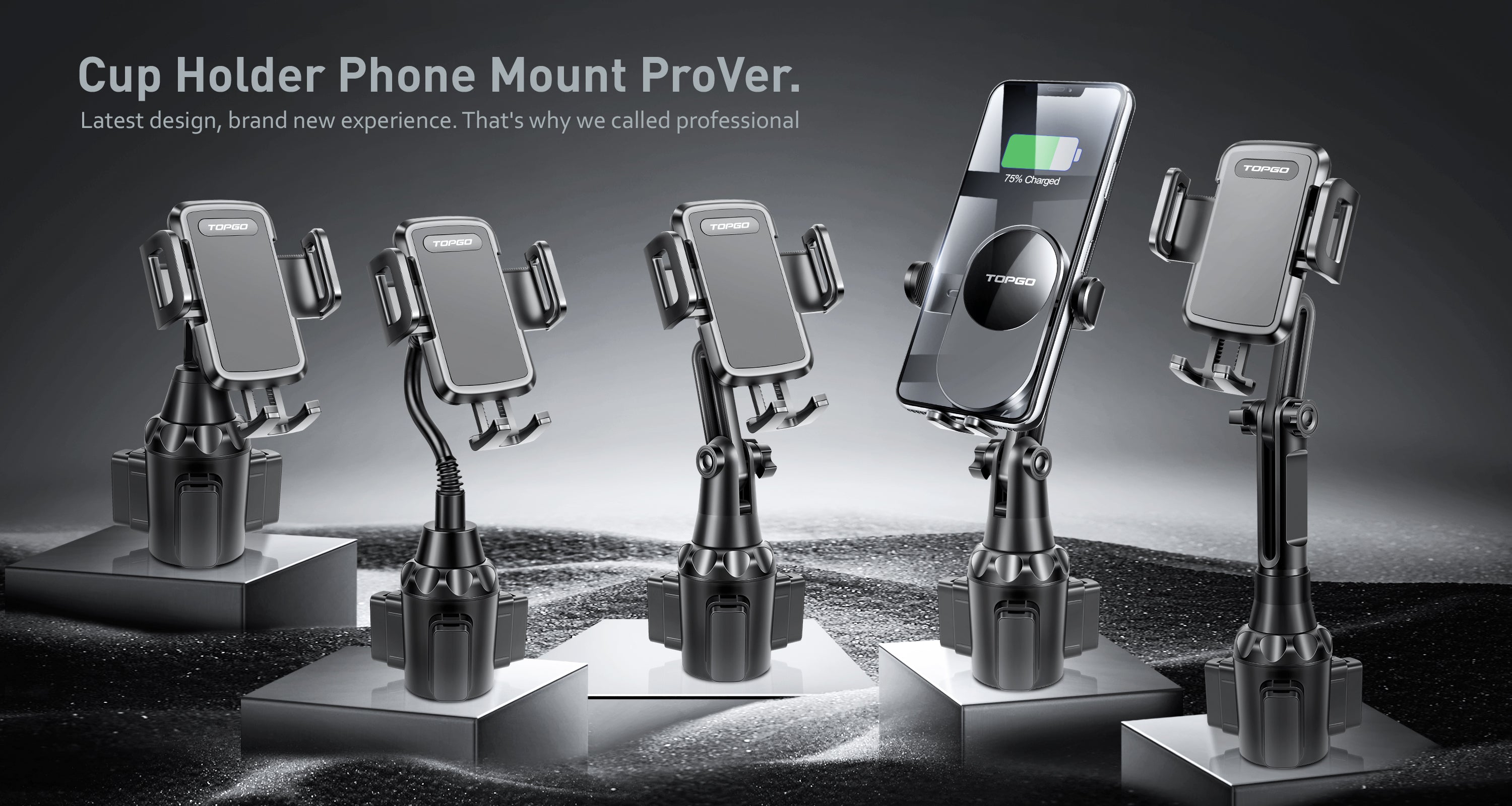 Cup Phone Holder, Cell Phone Stand, Cup Holder Phone Mount - TOPGO