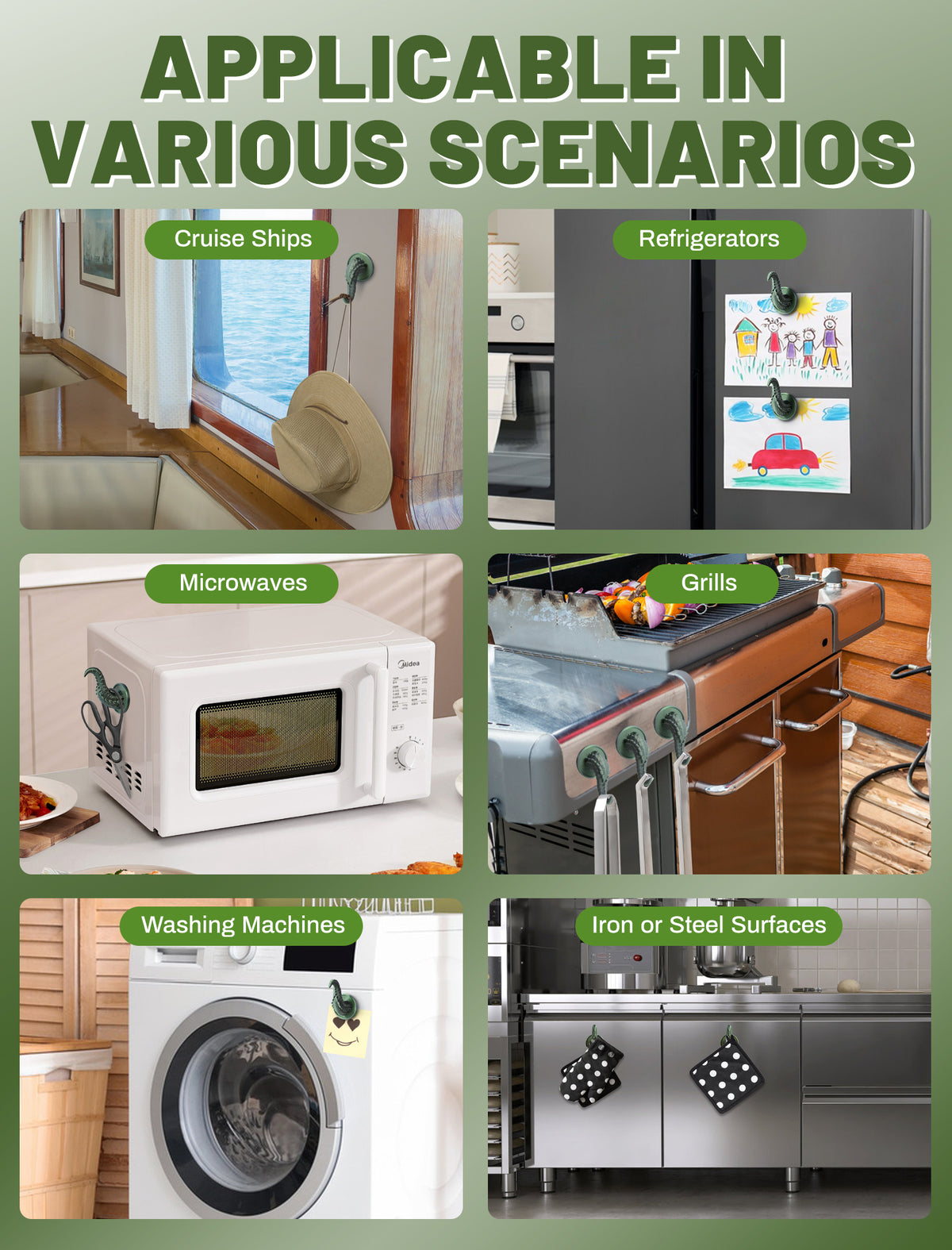 TOPGO Hakenhalter Magnetischer Haken, Kreuzfahrt-Haken zum Aufhängen, Magnetischer Haken für Kabinen, Grill, Magnetischer Handy-Ständer, Kompatibel mit MagSafe für iPhone 11/12/13/14/15