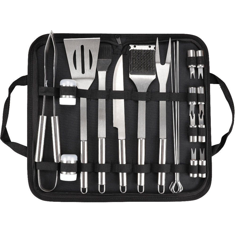 BBQ SETS, Stainless Steel Barbeque Grilling Tool Set with Carry Bag - B21