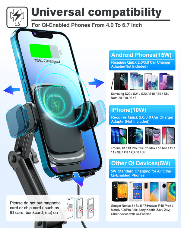 Wireless Charging Car Iphone 11 Holder Cup Holder Iphone 11
