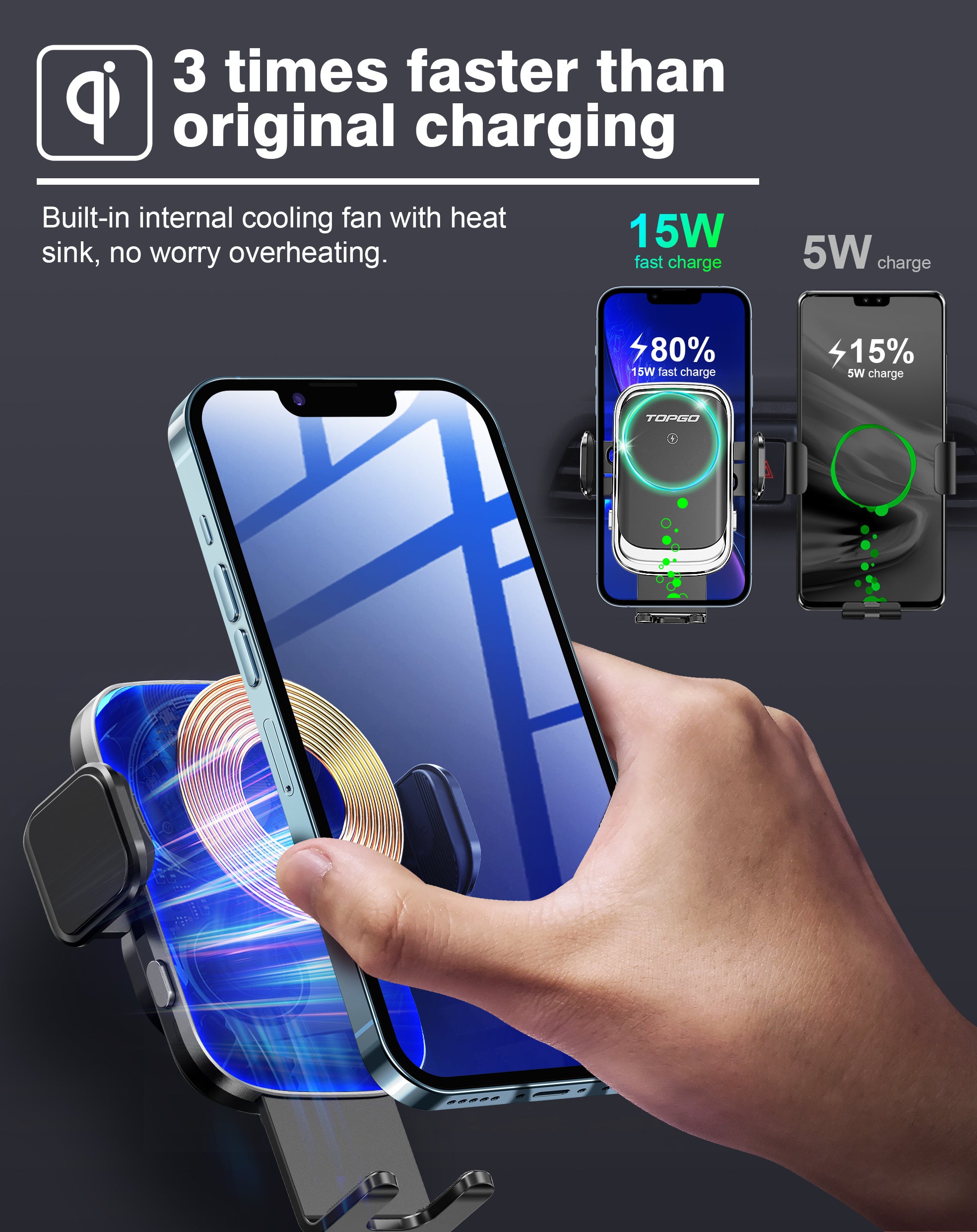 Universal charging cup for inductive charging