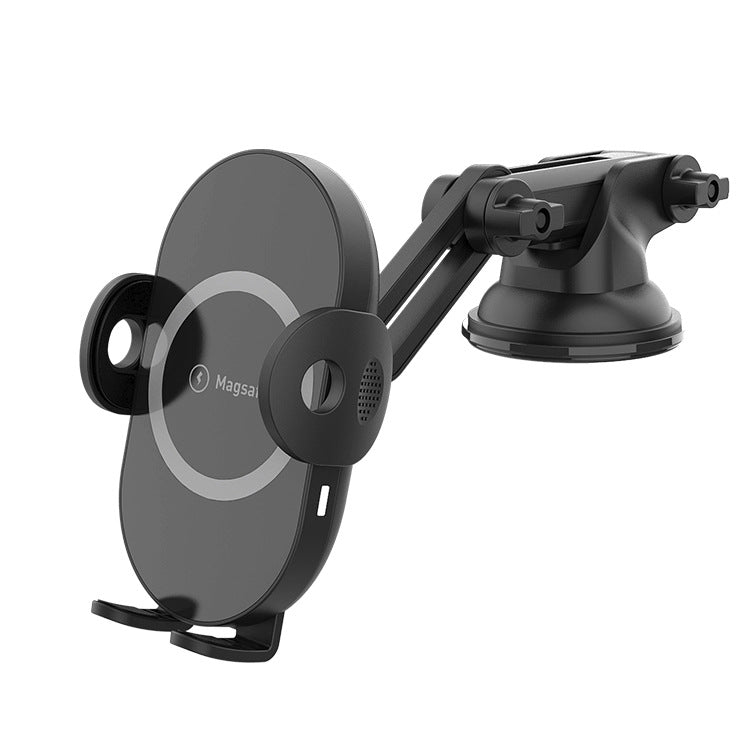 New 15W car wireless charger cell phone bracket strong suction cup magnetic wireless charger for Magsafe（H123+C134）