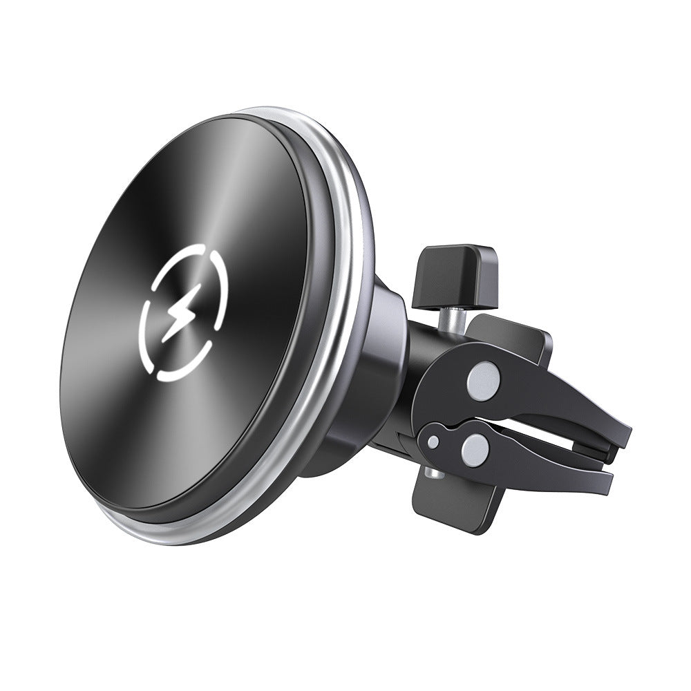 Magnetic wireless charging cell phone holder car car air conditioning vent clip navigation charging bracket（H128+G19）