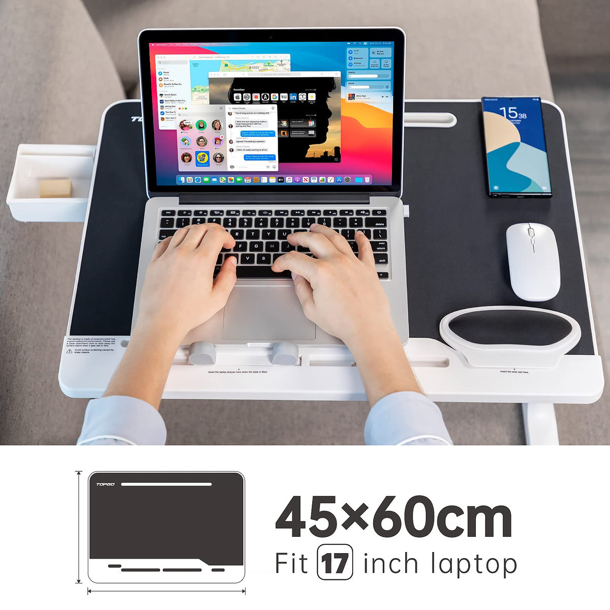 Computer Tray Table Laptop Bed Tray Table - TOPGO