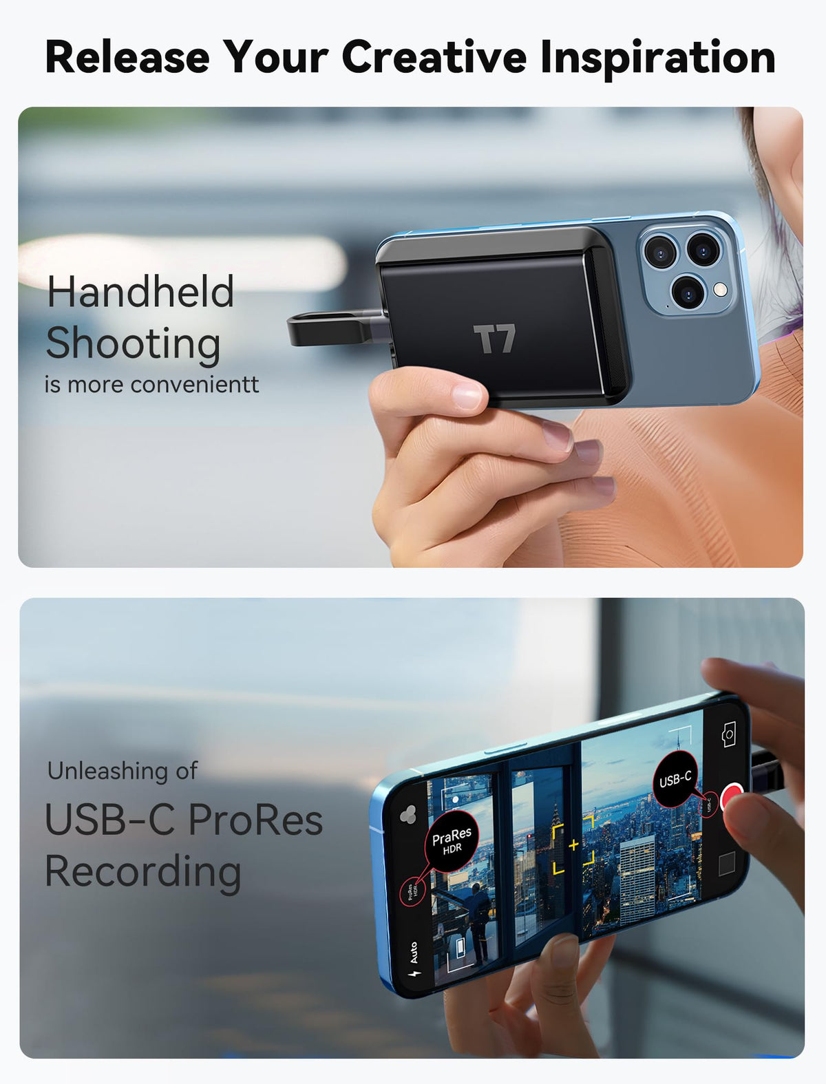 Custodia Magsafe SSD per Samsung T7 SSD per iPhone 15 Pro Max