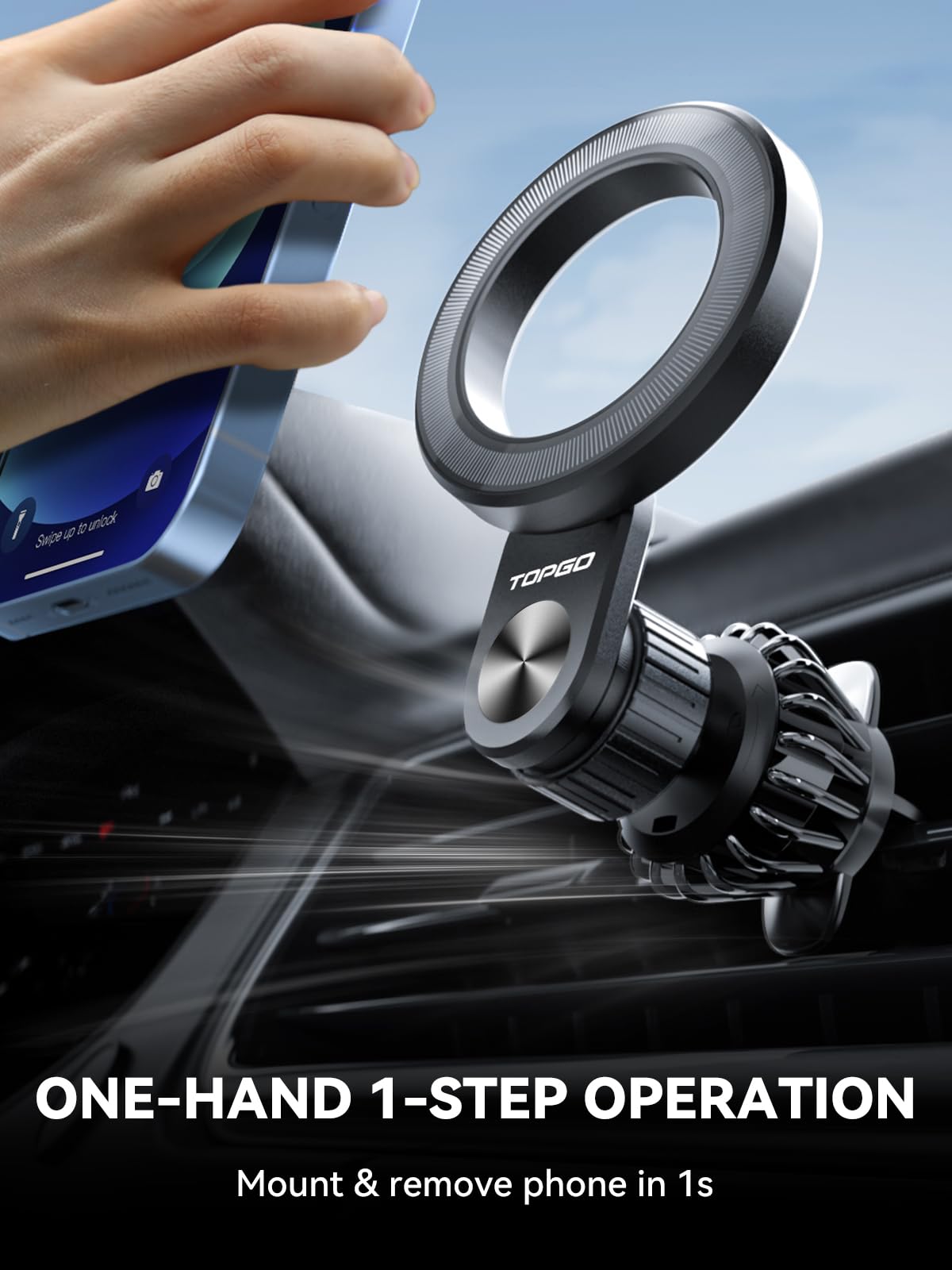 قاعدة سيارة MagSafe لتثبيت الهاتف المغناطيسي