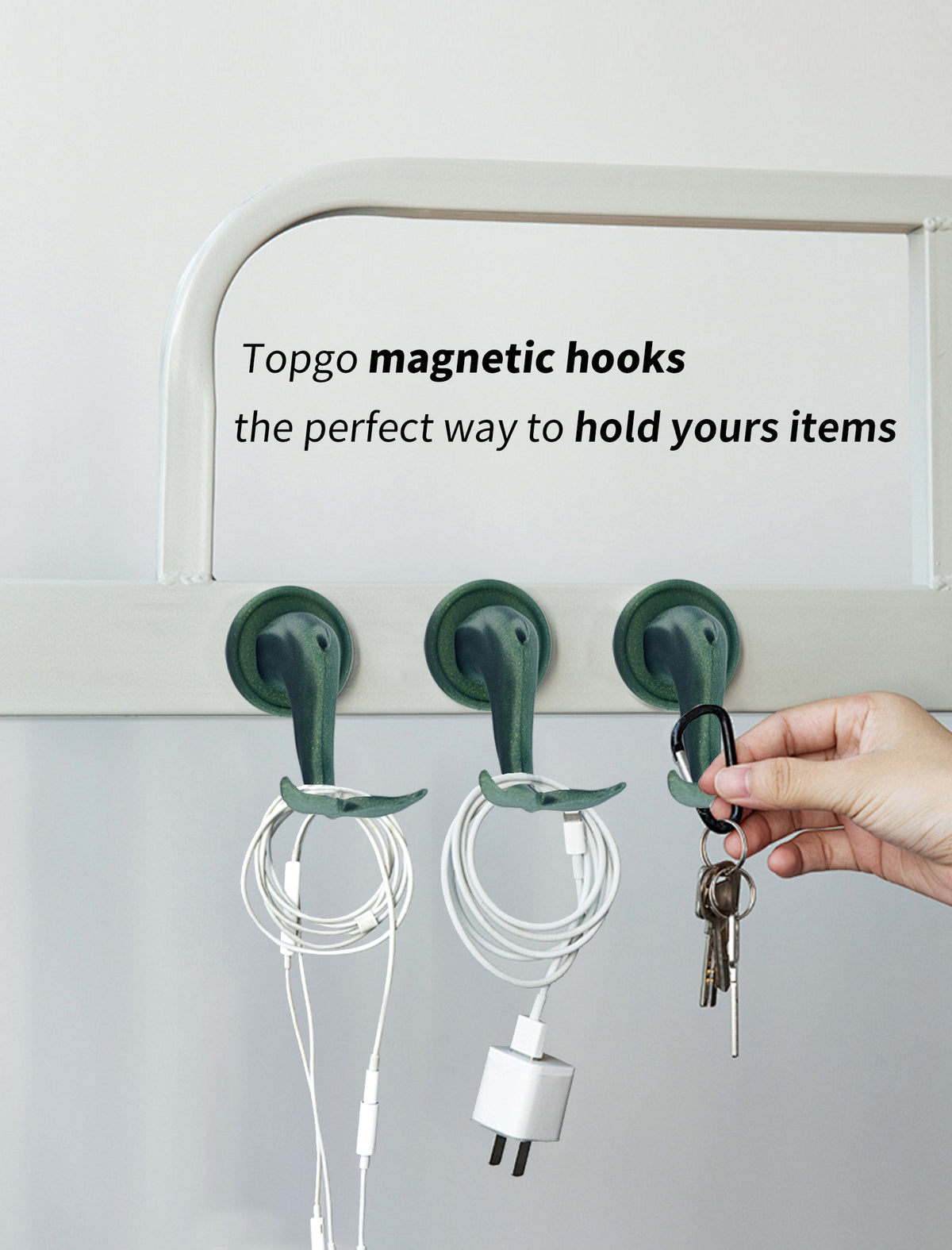Topgo Magnetischer 2IN1 Haken &amp; Halter, 360 Grad drehbarer Saugnapf Handyhalter, Kreuzfahrtschiff-Haken und Flugzeug-Reisezubehör, Videorekord-Kit kompatibel mit Magsafe, Grill- und Kühlschrankhaken