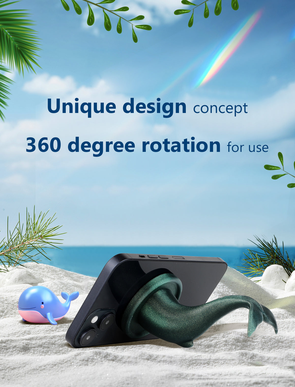 Topgo Magnetischer 2IN1 Haken &amp; Halter, 360 Grad drehbarer Saugnapf Handyhalter, Kreuzfahrtschiff-Haken und Flugzeug-Reisezubehör, Videorekord-Kit kompatibel mit Magsafe, Grill- und Kühlschrankhaken