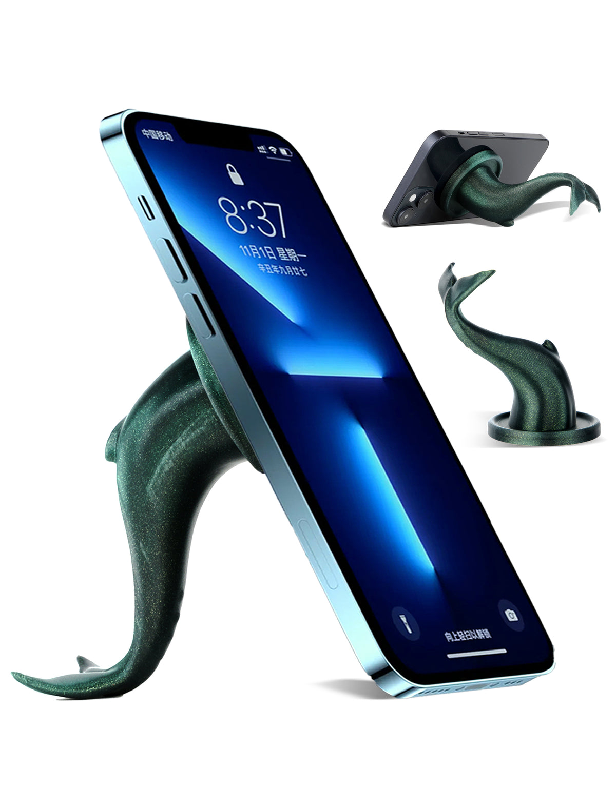 Topgo Magnetischer 2IN1 Haken &amp; Halter, 360 Grad drehbarer Saugnapf Handyhalter, Kreuzfahrtschiff-Haken und Flugzeug-Reisezubehör, Videorekord-Kit kompatibel mit Magsafe, Grill- und Kühlschrankhaken