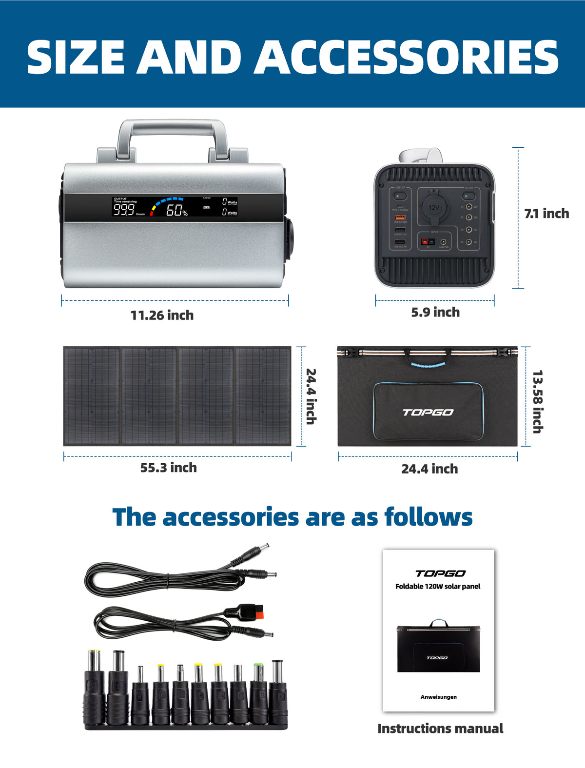 Centrale elettrica portatile da 600 W Generatore solare da 120 W con p -  TOPGO