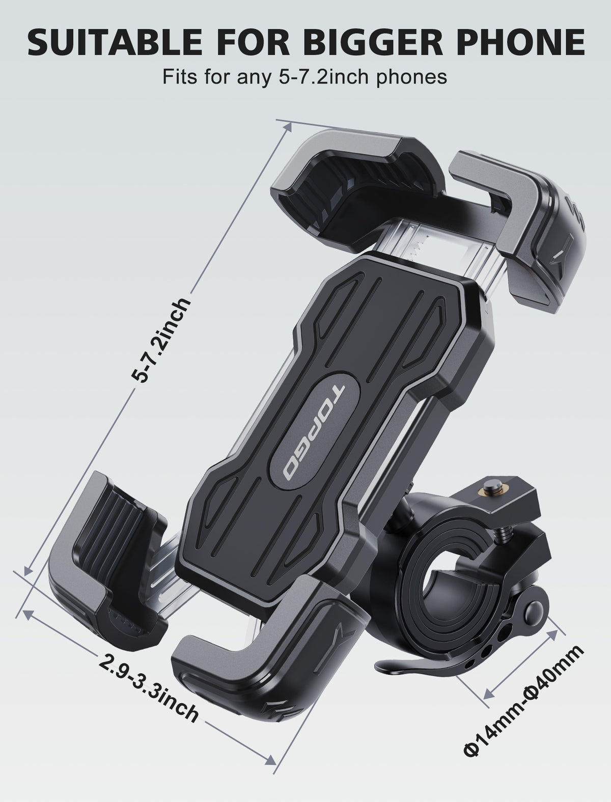 Supporto per telefono per carrello da golf compatibile con iPhone 14 Samsung e Big Phone