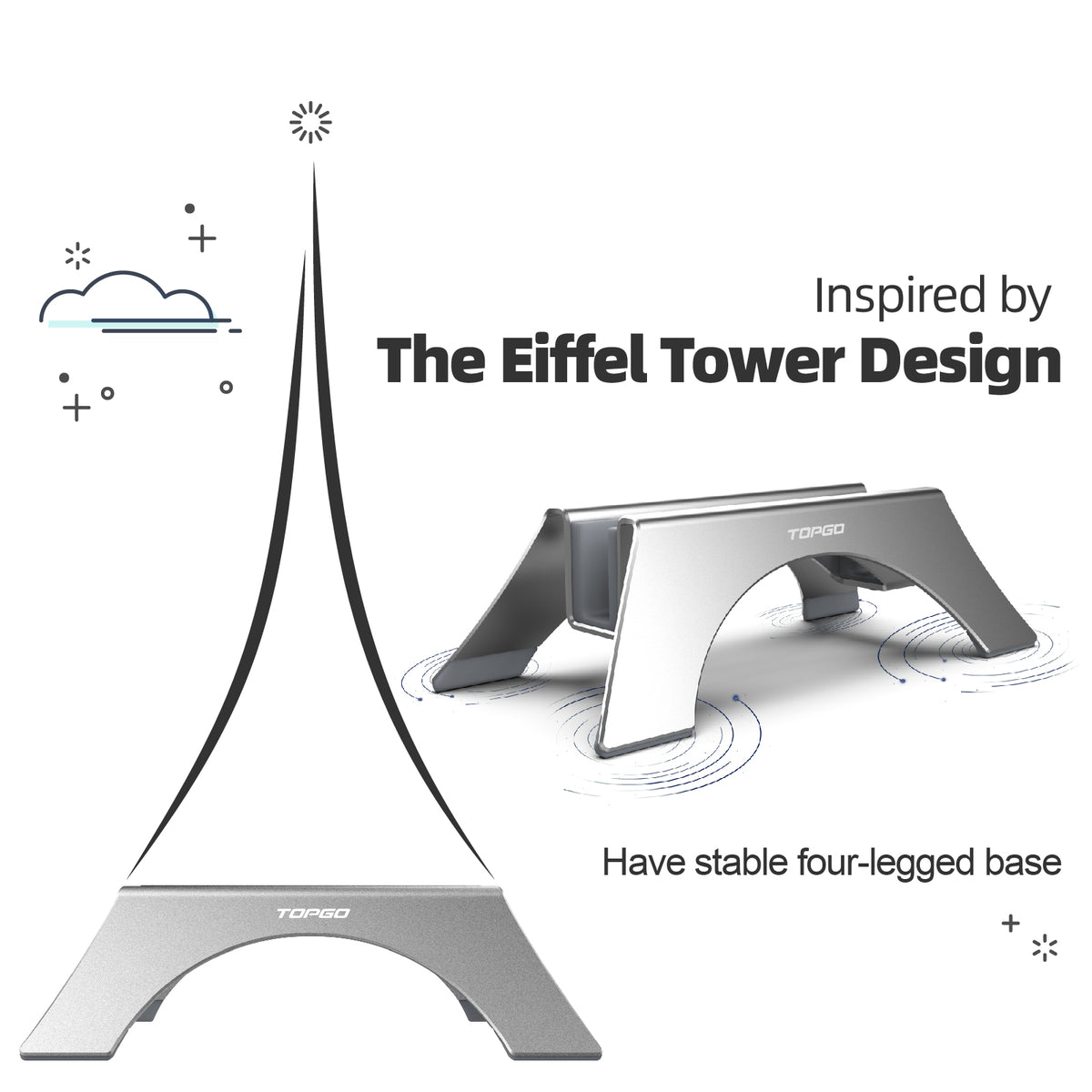 TOPGO Vertical Laptop Stand