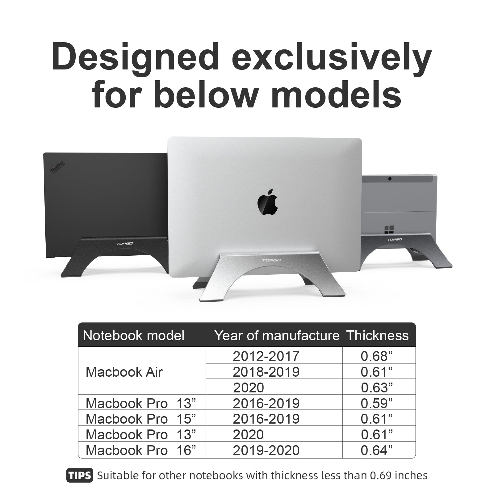 Topgo Ebay TOPGO Vertical Laptop Stand